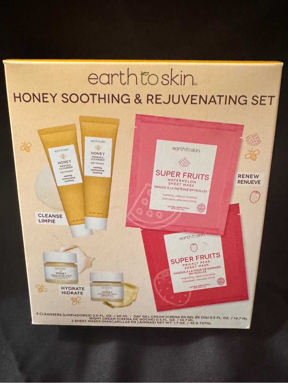 🍃earthtoskin🍃 Honey Soothing & Rejuvenating Skincare Set